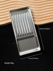 Thickened Stainless Steel Disinfection Tray, Cleaning Tray, Rectangular Display Tray, Nail Art Storage Tool - Silver - View 7