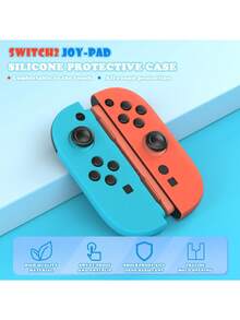 Ốp bảo vệ bằng silicon cho tay cầm 2, vỏ bọc chống trượt cho tay cầm Joycon trái và phải của Switch 2. - Nhiều màu - Xem 5