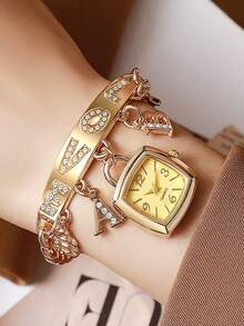 1件高端时尚、休闲、小众、百搭、精致、经典、高端、优雅设计的女士石英钢带手表，适合作为生日礼物 - 均碼 - 查看 12