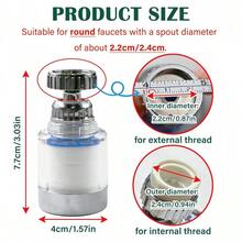 1 Stück Universal 4+1 Armaturenfilter Set - Edelstahl & ABS Material, austauschbare Filterkartusche | Liefert sauberes Trinkwasser für Zuhause, Outdoor und Camping - Silber - Übersicht 12