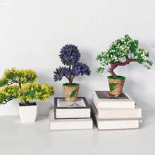 人造绿植花环，桉树花环，悬挂植物，仿真绿植藤蔓装饰，适用于婚礼拱门、餐桌、派对、背景墙、壁炉架、室内外家居花园装饰。 - 彩色 - 查看 4