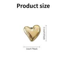 4pcs Gold & Silver Heart-Shaped Air Vent Clips, Cute Car Accessories, No Fragrance - For Decoration Only. Fashionable Design | Lightweight Metal Coated Heart Decor, Colorful Car Accessories, Punk Style Car Accessories - one-size - View 11