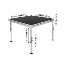Stage Platform: 4x4 Feet Aluminum Alloy Stage Platform - Adjustable Height Folding Modular Riser For Events Weddings Concerts And Performances - Multicolor - View 8
