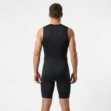 LEOPATRIX 男士铁人三项连体服，适合铁人三项运动的骑行、游泳、跑步一体式服装 - 黑色 - 查看 4