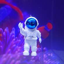 1个漂浮宇航员水族箱装饰品 - 可爱的太空人水族箱配件 - 适用于各种鱼缸和游泳池