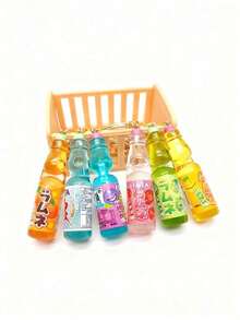 Realistic Japanese Gashapon Soda Keychain, Cute Creative Mini Soda Pendant, Mini Dollhouse Decor - 彩色 - 查看 3