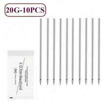Stainless Steel Mixed Body Piercing Needles 12G 14G 16G 18G 20G Piercing Needles With Individual Packages For Ear Nose Navel - Silver - View 26