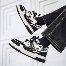 New Soft Sole Comfortable Casual Sports Shoes For Women - Black and White - View 7
