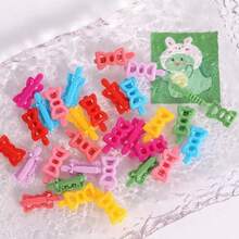 Assorted Candy Color Dopamine Star, Frog, Bow Tie Mini Hair Clips, Pet Hair Accessories - Multicolor - View 7