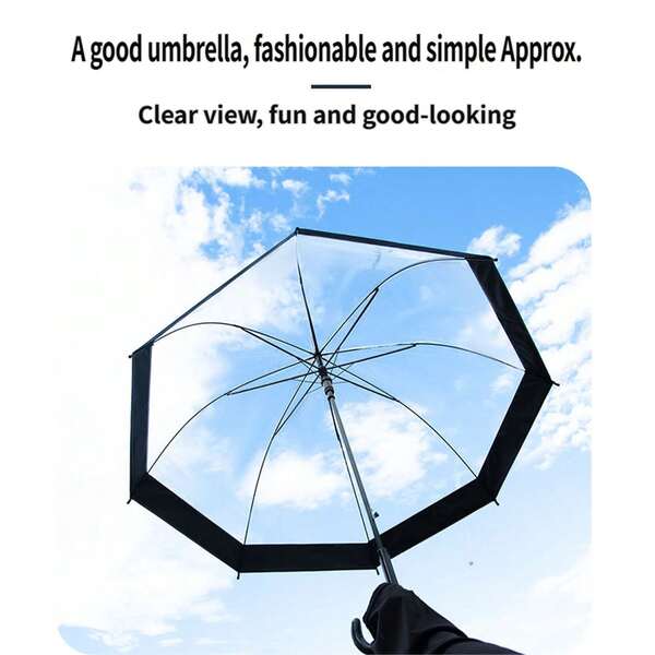 This Umbrella Is Very Suitable For Taking Photos. It Is Fashionable And Elegant, Easy To Carry, Does Not Block The View, Can Be Opened Automatically, Is Windproof And Rainproof, And Has A Super-Large Canopy.,Women's Day,Travel Essentials,Wedding Favours,Y2k,Bedroom,Car Acessesories Women,Kitchen Deccor