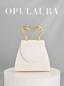 Túi xách OpulAura thời trang màu trơn, họa tiết da cá sấu dập nổi, thiết kế hình cành cây, túi công sở thanh lịch dành cho nữ, phù hợp cho việc đi làm hàng ngày, hẹn hò, họp mặt, đám cưới, lễ kỷ niệm và các dịp trang trọng. Có thể phối cùng váy cưới, váy dạ hội, váy dự tiệc và trang phục sinh nhật. - trắng - Xem 2