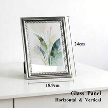Khung ảnh viền bạc dập nổi họa tiết dây thừng, kích thước 4x6/5x7/6x8 inch, nhiều kích cỡ, nhẹ, sang trọng, thích hợp để trưng bày trên bàn làm việc, trang trí phòng ngủ và phòng khách, quà tặng. - Bạc - Xem 12