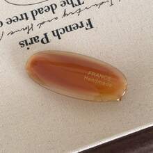 1个复古小椭圆边发夹 - 优雅合金发夹，女士防滑刘海侧夹，适合日常和派对，女士发饰，头部饰品 - 彩色 - 查看 11