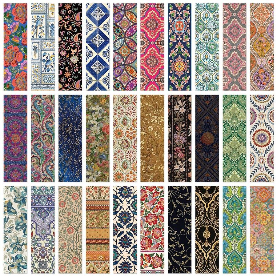 30 chiếc kẹp đánh dấu trang họa tiết cổ điển, dùng cho sổ tay, sách vở, sổ ghi chép, giấy dán nhãn sách, thẻ giấy. - Nhiều màu - Xem 1