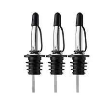 不锈钢酒嘴，葡萄酒瓶倒酒器和醋瓶倒酒器，锥形嘴配橡胶防尘帽，酒吧配件 - 彩色 - 查看 10