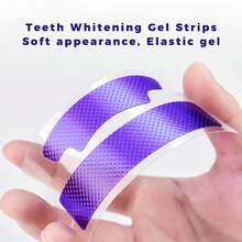 21pcs/7pairs Purple Teeth Whitening Strips, Deep Cleaning, Oral Care, Teeth Whitening Strips, Fresh Breath, Suitable For Travel And Home Use, Large Size, Exclusive Design - Purple Teeth Whitening Strips - 21 Pairs - View 7