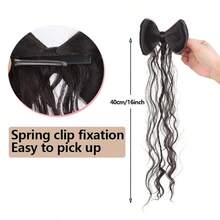 Female Wig With Bow Tie, Half Tied Ponytail, Female Duckbill Clip, Simulated Hair, High-Temperature Silk Wig, New Ponytail Design - Multicolor - View 5