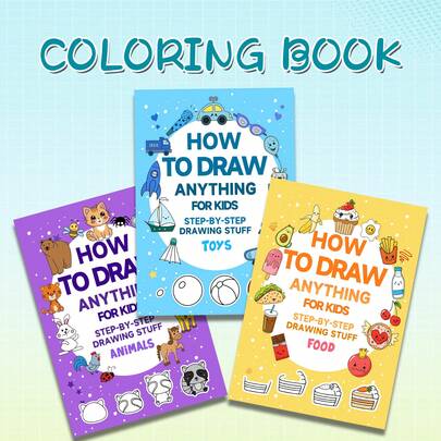 GDTME 一本绘画指导书，一步一步教你如何画画，简单实用，非常适合热爱绘画的初学者，是生日、开学、情人节或复活节礼物、文具、办公用品、成人涂色书的理想之选，A4尺寸。