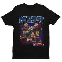 Lionel Homage _ Barcelona Football T Shirt _ Football _ Soccer _ Lionel Fan _ Lionel Gift _ Lionel Barcelona - 黑色 - 查看 1