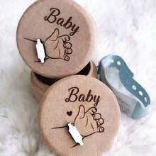 Baby Hospital Bracelet Keepsake Box Wooden Baby Birth Commemorative Bracelet Box, Christening Gift Or Champagne Color Suitable For Baby Shower Party And Christening, Baby Announcement, Baby Essentials - Birth Bracelet Box - View 6