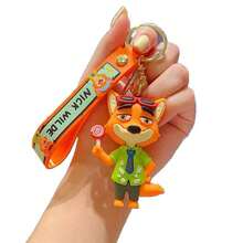 3pcs Random Disney Zootopia Cartoon Figurines, Cute PVC Collectibles, Key Chain, Bag Pendant, Perfect Holiday Gift - Multicolor - View 5