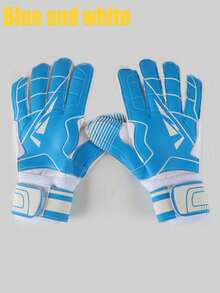 1 Pair Adult & Youth Goalkeeper Gloves, Embossed Non-Slip Latex Palm, Soft PU Back, Dual Wrist Protection, Durable Anti-Slip Latex Material, Injury Prevention - Multicolor - View 18