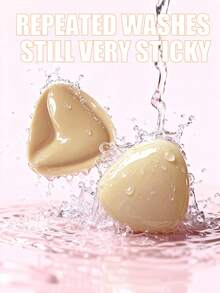 1双女士夏季三角V型隐形衬垫文胸，粘性塑形文胸，防止胸部外翻，提升小胸，隐形无痕文胸衬垫，适合海滩、度假、婚纱、正装、比基尼和泳装穿着。 - 彩色 - 查看 4