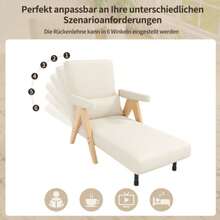 Cloud Ecksofa Für Wohnzimmer, Chenille Doppelsofa Mit 2 Lendenkissen Und 2 Dekokissen, Massivholzrahmen, Chenille - 米色 - 查看 7
