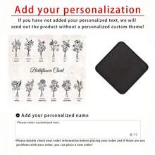 1pc Customized Engraved Leather Coaster, Personalized Name Drink Coaster, Kitchen Coaster, Desk Coaster, Dining Coaster, Wedding Coaster, Coaster Gift, Wedding, Couple, Housewarming, Party, Business, Library, Colleague, Boss, Birthday, New Year, Thanksgiving, Valentine's Day Gift - Multicolor - View 11