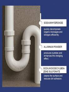 jakehoe Drain Cleaner - Convenient Household Drain Pipe Cleaner For Kitchen And Bathroom, Dissolves Various Debris, Leaves, And Grease - Powdery - View 5