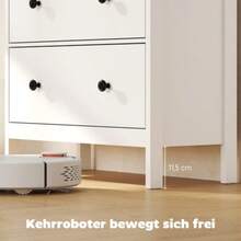 4-Drawer Chest Of Drawers For Clothes And Bedding, Living Room, Bedroom, Hallway, Particleboard, White - White - View 5