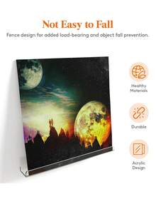 8-Pack Clear Acrylic Vinyl Record Holder Shelves, Kids Room Wall Bookshelf, Kids Baby Floating Bookshelf, Display Rack, Magazine Rack, Wall Shelf - Multicolor - View 10