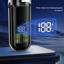 Men's USB Rechargeable Nose And Ear Hair Trimmer-Small, Portable, Digital Display Design, Suitable For Home Or Business Trip Battery Capacity 220mAh - Multicolor - View 9