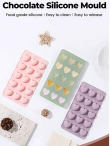 Silicone Heart Shaped Cake Baking Mold, Valentine's Day Chocolate Mold - Multicolor - View 3