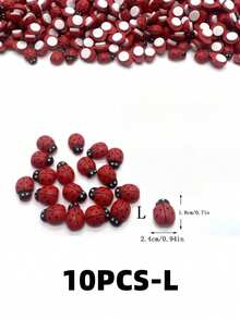 【花园装饰套装】50/20/10个不同尺寸树脂瓢虫摆件 - 适用于微缩景观、多肉植物盆栽、庭院及室内/室外场景 - 创意工艺品 - 彩色 - 查看 8