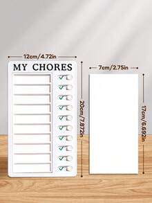 1个可拆卸可重复使用便携式DIY待办事项清单板，适用于家庭旅行计划、日常工作、锻炼健身任务提醒，家庭办公室备忘录板，随机新旧版本 - 多色 - 查看 6