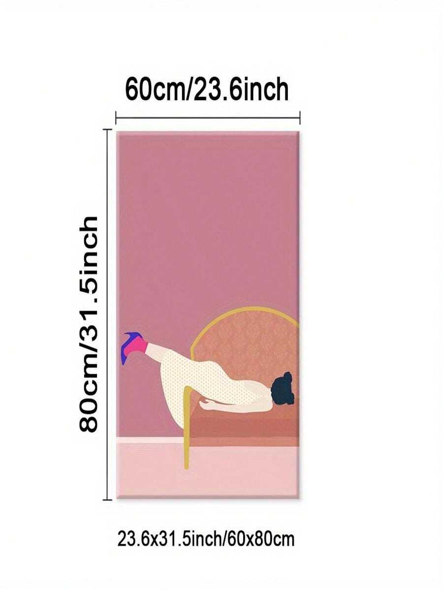 1-Piece Framed Modern Canvas Wall Art - A Relaxing Pastel Design With Extended Graphics And A Wooden Frame, Perfect For Living Room And Bedroom Décor, A Calming And Healthy Home Aesthetic, And Beautiful Room Decor. - White - View 1