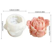 3D Tulip DIY Flower Aroma Candle Mold, Plaster Decor Mold Suitable For Home Decor, Crafts, Handmade Gifts, Holiday Parties - White - View 5