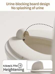 PP Baby Toilet Seat Cushion, Children's Folding Toilet Seat, Gaps Won't Pinch Bottom Portable Toilet Training Suitable For Toilets In Homes/Hotels, Etc. - White - View 7