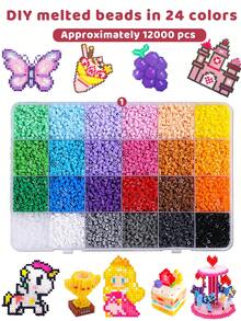 96-Color 2.6mm Fused Beads Set, Dot Puzzle Handmade DIY, Birthday, Graduation, Valentine's Day, Party Gift, Refill Beads Set, Multiple Colors Available - 2.6mm Puzzle Beads - View 6