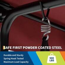 Silla Columpio para Jardín ¡Relájate! │ Banco Mecedor de 3 Plazas con Toldo Ajustable y Cojines Mullidos │ Estructura de Acero para Exterior │ Perfecto para Porche, Terraza o Patio - Rojo 2 - Ver 4