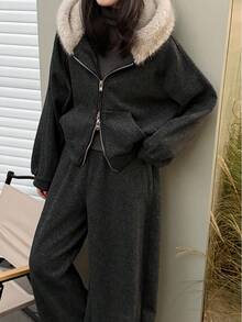 Women Outdoor Pants - Charcoal Gray (outerwear) - View 4