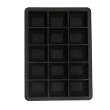 1个15格黑色硅胶冰格，厨房必备用品，易脱模硅胶材质，可制作方形冰块，适用于自制冰块、日常饮品、餐厅使用以及各种饮品搭配。 - 彩色 - 查看 11