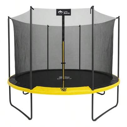 CYLittle Monkey Trampolin Acero Galvanizado Infantil Exterior Jardin Red  Estructura Acero Lona Salto PP Colchoneta PVC Tubos s Espuma Alta Densidad Malla PE