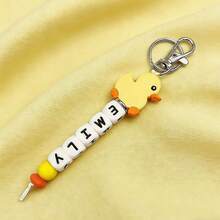 1pc Personalized Silicone Duck Keychain, Cute Animal Bag Charm, Name Pendant, Valentine's Day Gift, Daily Gift - Duck Keychain - View 31