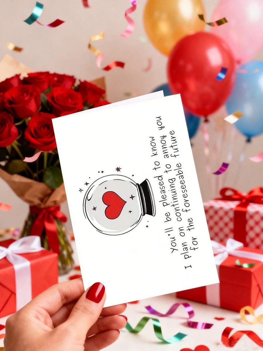 1 Valentine's Day Gift Card With Envelope, Anniversary Card, Funny Valentine's Day Card, Magical Wife, Valentine's Day Gift Box Card, Birthday Card, Birthday Card, Gift Card, Souvenir - Xk213 - View 1
