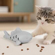 1 Peça Brinquedo Alimentador de Animais de Estimação em Formato de Peixe, Feito de Material Resistente à Mastigação, Projetado para Satisfazer o Instinto de Mastigação do Animal de Estimação, Adequado para Alimentação Interna, Dispensador de Petiscos em Formato de Peixe, Brinquedo Interativo com Mandíbula Móvel para Gatos e Cães, Alimentador Lento, Brinquedo Quebra-Cabeça para Animais de Estimação - Multicolorido - Visão 8