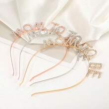 1 chiếc băng đô đính đá cho bà bầu, 1 chiếc, thích hợp để trang trí tiệc mừng em bé sắp chào đời, phụ kiện tóc cho tiệc bà bầu theo phong cách Châu Âu và Mỹ. - Nhiều màu - Xem 2