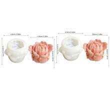 3D Tulip DIY Flower Aroma Candle Mold, Plaster Decor Mold Suitable For Home Decor, Crafts, Handmade Gifts, Holiday Parties - White - View 10