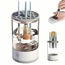 [Automatic Makeup Brush Cleaner] Automatic Makeup Brush Cleaner, Electric Brush Washer For Daily Use, Christmas Gift - Black - View 2